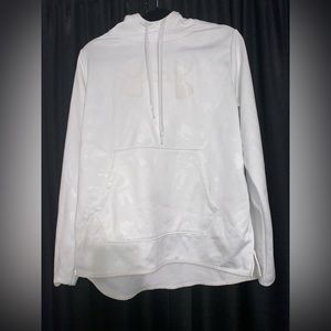 Under Armour White Hoodie. Camo color design. Women’s size L.